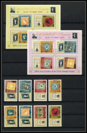 537b Ajman MNH ** N° K /S 116 A + Bloc A / B 9 A Postage Stamp Exhibition London 1965 (londres) Overprint New Currency - Ajman