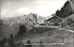 72293411 Boscheben Almgasthaus Patscherkofel Mit Serles Stubaier Alpen Ellboegen - Autres & Non Classés