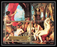 511a Fujeira MNH ** Bloc N° 122 A Bloc Titian Diana And Actaeon (calisto) NUS Nude Tableau (tableaux Painting) - Desnudos
