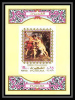 509 Fujeira MNH ** Bloc N° 94 B Non Dentelé (Imperf) Nus Nude Tableau (tableaux Painting) Rubens Venus Et Adonis - Nudi