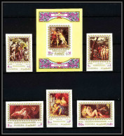 508e Fujeira MNH ** N° 864 / 868 B + Bloc 94 B Non Dentelé (Imperf) Nus Nude Paintings Tableau Tableaux Rubens - Nus