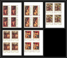 508b Fujeira MNH ** N° 864 / 868 B Non Dentelé (Imperf) Nus Nude Paintings Tableau Tableaux Rubens Veronese Bloc 4 - Nus