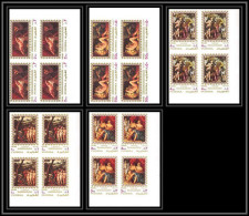 508b Fujeira MNH ** N° 864 / 868 B Non Dentelé (Imperf) Nus Nude Paintings Tableau Tableaux Rubens Veronese Bloc 4 - Rubens