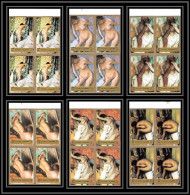 506f Fujeira MNH ** N° 1265 / 1270 B Tableau (tableaux Painting) Nus Nude Degas France Non Dentelé (Imperf) Bloc 4 - Impressionismus