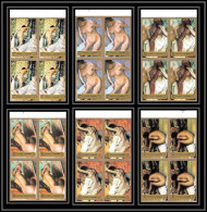 506f Fujeira MNH ** N° 1265 / 1270 B Tableau (tableaux Painting) Nus Nude Degas France Non Dentelé (Imperf) Bloc 4 - Nudes