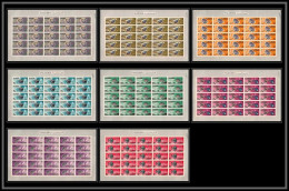 716d Fujeira MNH ** Mi N° 70 / 77 B Espace Space Research Satellites Probes Non Dentelé (Imperf) Feuilles (sheets) - Fudschaira