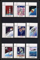 711a Fujeira MNH ** Mi N° 390 / 398 A Espace (space) Apollo Space Flights Coin De Feuille - Fudschaira
