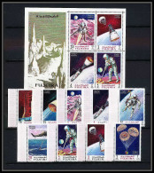 711c Fujeira MNH ** Mi N° 390 / 398 A + Bloc 14 A Espace (space) Apollo Space Flights - Fudschaira