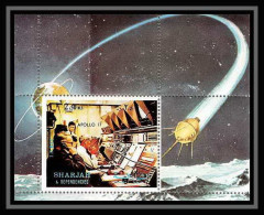 704 Sharjah - MNH ** Mi Bloc N° 113 A Eath And Satellite Apollo 17 Espace (space) Mars Probe - Sharjah