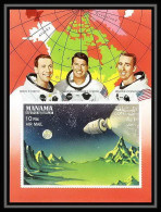 700a Manama - MNH ** Mi N° 12 B Trajactory Of Apollo 8 Espace (space) Lovell Anders Borman Non Dentelé (Imperf) - Asie