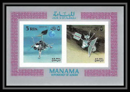 696 Manama MNH ** Mi Bloc N° 8 A Probes Satellites Espace Space Research Explorer Surveyor - Asien