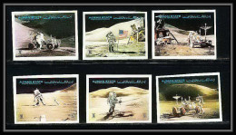 689 Ajman MNH ** Mi N° 1267 / 1272 B Apollo 15 Exploration Of The Moon's Surface Espace (space) Non Dentelé Imperf - Adschman