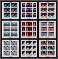 711f Fujeira MNH ** Mi N° 390 / 398 A Espace (space) Apollo Space Flights Feuilles (sheets) - Asien