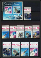 685c Ajman - MNH ** Mi N° 93 / 102 A + Bloc 8 A Espace Space Research Gemini Mercury Atlas Booster - Azië