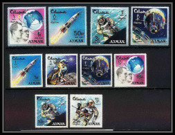 685a Ajman - MNH ** Mi N° 93 / 102 A Espace Space Research Gemini Mercury Atlas Booster - Asie