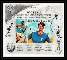 683 Tchad Michel N° 308 B Cote 50 MNH ** Espace (space) MEXICO 68 /70 World Cup Football (Soccer) Non Dentelé Imperf - Zomer 1968: Mexico-City