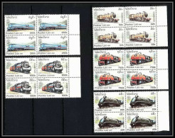 678b Laos - Lao MNH ** N° 1009 / 1013 Train Trains / Railway Locomotives 1991 Bloc 4 - Laos