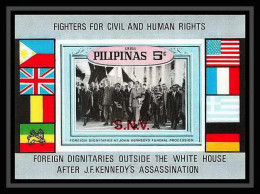 676 Philippines Pilipinas MNH ** Mi Kennedy's Funeral Overprint SNV Human Rights De Gaulle Churchill Non Dentelé Imperf - Philippines