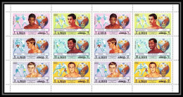 665c - Ajman - MNH ** Mi N° 1054 / 1059 A Jeux Olympiques (olympic Games) Mexico 1968 Boxe BOXING Feuilles (sheets) - Boksen