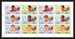 665c - Ajman - MNH ** Mi N° 1054 / 1059 A Jeux Olympiques (olympic Games) Mexico 1968 Boxe BOXING Feuilles (sheets) - Sommer 1968: Mexico