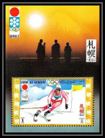 663 - Umm Al Qiwain MNH ** Mi Bloc N° 30 Ski Slalom Jeux Olympiques (olympic Games) Sapporo 72 - Umm Al-Qaiwain