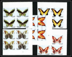 661b Sharjah - MNH ** Mi N° 1018/1022 B Bloc 4 Papillons (butterflies Papillon) Non Dentelé (Imperf)  - Schmetterlinge