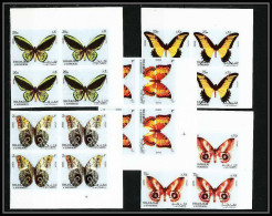 661b Sharjah - MNH ** Mi N° 1018/1022 B Bloc 4 Papillons (butterflies Papillon) Non Dentelé (Imperf)  - Schardscha