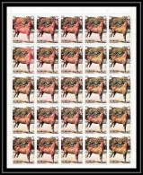 659d Sharjah - MNH ** Mi N° 1007 A Color Error Variéte Cheval (chevaux Horse Horses) Feuilles (sheets)  - Chevaux