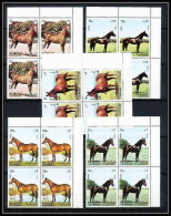 659b Sharjah - MNH ** Mi N° 1006 / 1010 A Cheval (chevaux Horse Horses) BLOC 4 - Horses