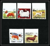 658a Sharjah MNH ** Mi N° 1024 / 1028 B Chiens Chien Dog Dogs Pointer St Bernard Dachshund Corgi Non Dentelé Imperf - Sharjah