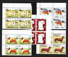 657b Sharjah - MNH ** Mi N° 1024 / 1028 A Chiens (chien Dog Dogs) Pointer St Bernard Dachshund Corgi Pomeranian Bloc 4 - Schardscha