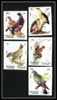 654 Sharjah - MNH ** Mi N° 1036 / 1040 B Oiseaux (bird Birds Oiseau) Grouse Pigeon Non Dentelé (Imperf) - Sharjah