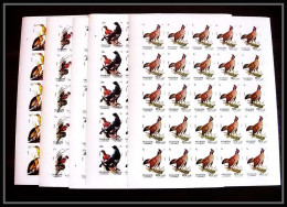 654c Sharjah - MNH ** Mi N° 1036 / 1040 B Oiseaux (bird Birds Oiseau) Grouse Pigeon Non Dentelé Imperf Feuilles Sheets - Sharjah