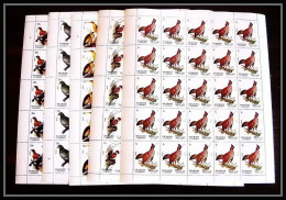 653c Sharjah - MNH ** Mi N° 1036 / 1040 A Oiseaux (bird Birds Oiseau) Grouse Pigeon Bittern Sparrow Feuilles (sheets) - Konvolute & Serien