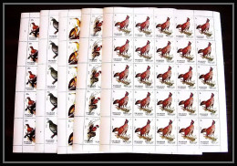 653c Sharjah - MNH ** Mi N° 1036 / 1040 A Oiseaux (bird Birds Oiseau) Grouse Pigeon Bittern Sparrow Feuilles (sheets) - Sharjah