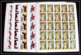 657c Sharjah - MNH ** Mi N° 1024 / 1028 A Chiens (chien Dog Dogs) Pointer St Bernard Dachshund Corgi Feuilles (sheets) - Chiens