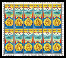 646 Guinée équatoriale Ecuatorial Guinea MNH ** Jeux Olympique Olympic Munich Korbut Urss Gymnastic Feuilles (sheets) - Ete 1972: Munich