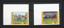 620b - Libéria - Bloc Non Dentelé Imperf ** MNH Jeux Olympiques (olympic Games) Montreal 1976 Horses Cheveaux - Summer 1976: Montreal