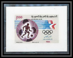 619g - Syrie (syria) - Bloc Non Dentelé Imperf ** MNH Jeux Olympiques (olympic Games) Los Angeles 1984 FOOTBALL  - Summer 1984: Los Angeles