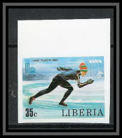 619b - Liberia - 1980 Bloc Non Dentelé Imperf ** MNH Jeux Olympiques (olympic Games) Lake Placid - Winter 1980: Lake Placid