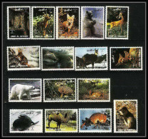 617a - Umm Al Qiwain MNH ** Mi N° 1130 / 1145 A Animals Animaux Mammals Camel Squirrel Dog Lion Polar Bear Fox - Osos