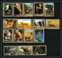 615a - Ajman - MNH ** Mi N° 2685 / 2700 A Animals Animaux Mammal Singes (singe Monkeys Guepard éléphants Singes - Olifanten