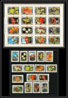 614b - Umm Al Qiwain MNH ** Mi N° 1034 / 1049 A + Bloc Fleurs (fleur Flower Flowers) Orchidées Orchid Orchids - Umm Al-Qiwain