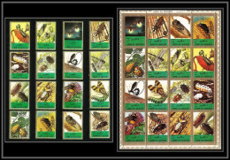 611b - Umm Al Qiwain MNH ** Mi N° 1338 / 1353 A + Bloc Insectes (insects) + Papillons (butterflies Papillon) Abeille Bee - Api