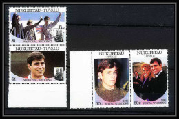 605a Nukufetau Tuvalu ** MNH Sc N° 58 / 59 Royal Wedding Of Prince Andrew And Sarah Ferguson - Familles Royales