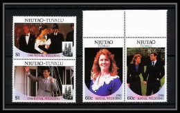 607a Niutao Tuvalu ** MNH Sc N° 52 / 53 Royal Wedding Of Prince Andrew And Sarah Ferguson  - Familles Royales