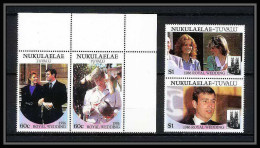 603 Nukulaelae Tuvalu ** MNH Sc N° 61/62 Royal Wedding Of Prince Andrew And Sarah Ferguson 1986 - Royalties, Royals