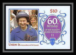 912 Union Island Grenadines Of St Vincent Scott MNH ** N°# 217 1986 Queen Mother Elizabeth Non Dentelé (Imperf) - Königshäuser, Adel
