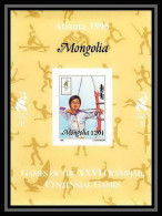 908 Mongolie Mongolia MNH ** Deluxe Bloc Non Dentelé Imperf Jeux Olympiques Olympic Atlanta 96 Tir à L'arc Archery - Zomer 1996: Atlanta