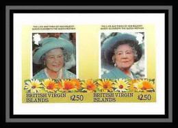906 British Virgin Islands Iles Vierges Scott MNH ** N° 519 Queen Mother Elizabeth Non Dentelé (Imperf) - Britse Maagdeneilanden